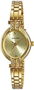 Analog Gold Dial Women's Watch NK8064YM01