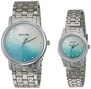 Analog Multi Colour Dial Couple Watch NL10138925SM01