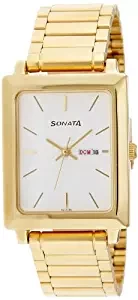 Sonata Analog White Dial Men's Watch NK7078YM03