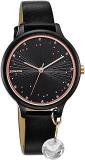 Sonata Blush Quartz Analog Black Dial Leather Strap Watch For Women 87050KL01