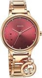 Sonata Blush Quartz Analog Maroon Dial Stainless Steel Strap Watch For Women 87050WM07