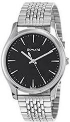 Sonata Essentials Analog Black Dial Men's Watch NN77082SM01