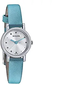 Sonata Floral Folk Art Analog Silver Dial Women's Watch 8976SL12