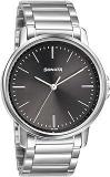 Sonata Men Metal Analog Grey Dial Watch 77083Sm05W, Band Color Silver