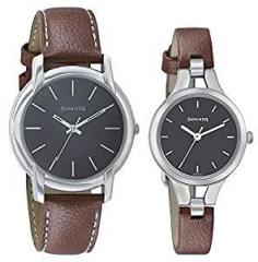 Sonata Pairs Analog Black Dial Couple Watch NM79548151SL01 / NL79548151SL01