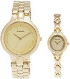 Sonata Pairs Analog Gold Dial Unisex Watch NF70848952YM02