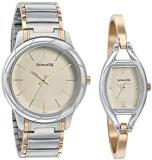 Sonata Pairs Analog White Dial Couple Watch NL71258114KM01 / NL71258114KM01