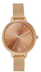 Sonata Poze Quartz Analog Beige Dial Mesh Strap Watch for Women SP80075KM04W