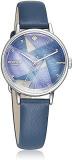 Sonata Poze Quartz Analog Blue Dial Leather Strap Watch For Women SP80028SL01W