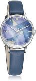 Sonata Poze Quartz Analog Blue Dial PU Leather Strap Watch For Women SP80028SL01W