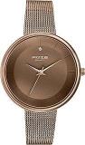 Sonata Poze Quartz Analog Brown Dial Mesh Strap Watch For Women SP80072QM01W