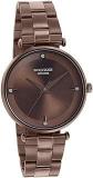 Sonata Poze Quartz Analog Brown Dial Metal Strap Watch For Women SP80014QM01