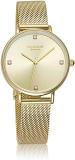 Sonata Poze Quartz Analog Gold Dial Stainless Steel Strap Watch For Women SP80048YM01W