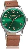 Sonata Poze Quartz Analog Green Dial Leather Strap Watch For Men SP70014SL02W