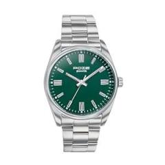 Sonata Poze Quartz Analog Green Dial Metal Strap Watch for Men SP70033SM01W