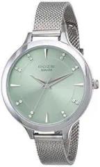 Sonata Poze Quartz Analog Green Dial Stainless Steel Strap Watch for Women SP80015SM01