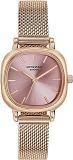 Sonata Poze Quartz Analog Pink Dial Mesh Strap Watch For Woman_SP80024WM01W