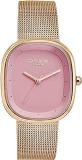 Sonata Poze Quartz Analog Pink Dial Mesh Strap Watch For Woman_SP80073WM01W