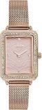 Sonata Poze Quartz Analog Pink Dial Mesh Strap Watch For Women SP80059WM01W