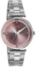 Sonata Poze Quartz Analog Pink Dial Metal Strap Watch for Women SP80014SM01