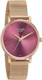 Sonata Poze Quartz Analog Pink Dial Stainless Steel Strap Watch For Women SP80017WM03