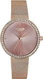 Sonata Poze Quartz Analog Rose Gold Dial Mesh Strap Watch For Women_Sp80067Wm01W, Rose Gold Band