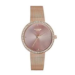 Sonata Poze Quartz Analog Rose Gold Dial Mesh Strap Watch for Women_Sp80067Wm01W, Rose Gold Band