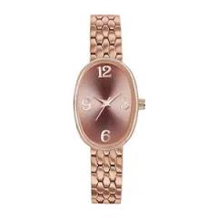 Sonata Poze Quartz Analog Rose Gold Dial Metal Strap Watch for Women SP80052WM01W