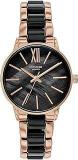 Sonata Poze Quartz Analog Rose Gold Dial Metal With ABS Strap Watch For Woman_SP80051KD02W