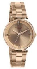 Sonata Poze Quartz Analog Rose Gold Dial Stainless Steel Strap Watch for Women SP80014WM01