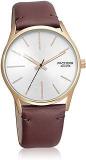 Sonata Poze Quartz Analog Silver Dial Leather Strap Watch For Men SP70013WL01W