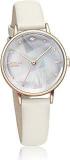 Sonata Poze Quartz Analog Silver Dial Leather Strap Watch For Women SP80028WL01W