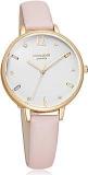 Sonata Poze Quartz Analog White Dial Leather Strap Watch For Women SP80033WL01W