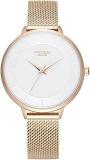 Sonata Poze Quartz Analog White Dial Stainless Steel Strap Watch For Women SP80027WM01W