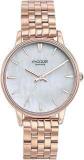 Sonata Poze Quartz White MOP Dial Rose Gold Metal Strap For Women SP80083WM01W