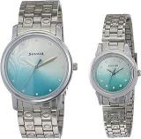 Sonata Quartz Analog Silver Dial Metal Strap Watch For Couple NS10138925SM01P