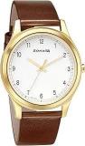 Sonata Quartz Analog White Dial Leather Strap Watch for Men NR7135YL01