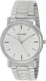 Sonata Quartz Analog White Dial Stainless Steel Strap Watch For Men NR1013SM01