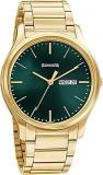 Sonata Quartz Analog With Day And Date Green Dial Stainless Steel Strap Watch For Men NS77082YM05W