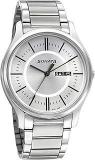 Sonata Quartz Analog With Day And Date Silver Dial Stainless Steel Strap Watch For Men NR77082SM02W