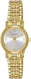 Sonata Silver White Dial Gold Band Analog Stainless Steel Watch For Women NR8976YM07W