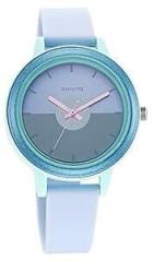 Sonata Splash Blue Dial Women Watch with Plastic Strap 87036PP03W