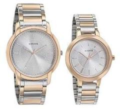 Sonata Stainless Steel Pairs Analog Silver Dial Unisex Watch 770318141Km01/Nn770318141Km01/Np770318141Km01, Band Color:Multicolor