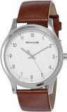 Sonata Titan Men Leather Analog White Dial Watch 7135Sl03/Np7135Sl03, Band Color Brown