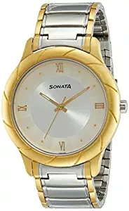 Sonata Wedding Collection Analog Silver Dial Men's Watch 7125BM01