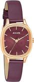 Sonata Women Leather Burgundy Dial Analog Watch Nr8173Wl01, Band Color Red