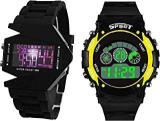 SS S S Traders Digital Unisex Child Watch Multicolored Dial, Black Colored Strap