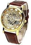 Style Keepers Transparent Analog Gold Dial Men's Watch 103