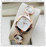 STYLEDOSE Luxury Dial In Square Case With Ston Studded Brecelet Strap Quartz Analogue Wrist Watches For Women's & Girls&Miss&Ladies