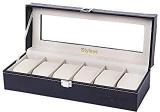 Styleys Wrist Watch Storage Box Display Case Organizer Of Faux Leather Finish With Glass Window